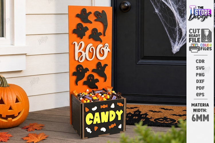Halloween Candy Box Stand Laser Cut | Treat Holder | CNC