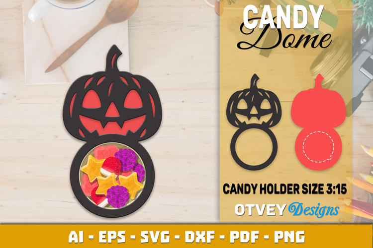 Halloween Candy Dome SVG | Candy Holder Cut File