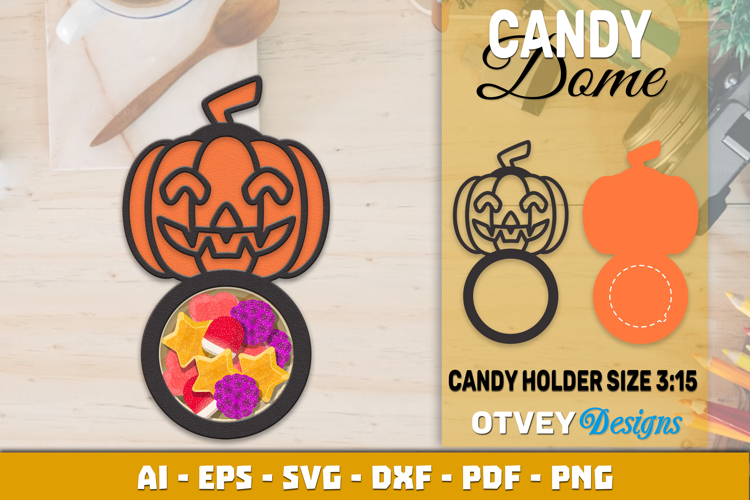Halloween Candy Dome SVG | Candy Holder Cut File