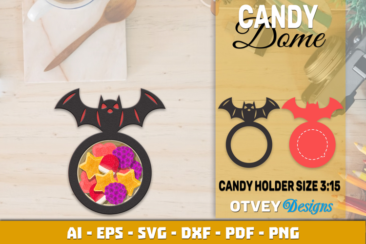 Halloween Candy Dome SVG | Candy Holder Cut File