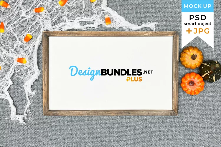 Farmhouse sign mockup Halloween | Halloween SVG mockup
