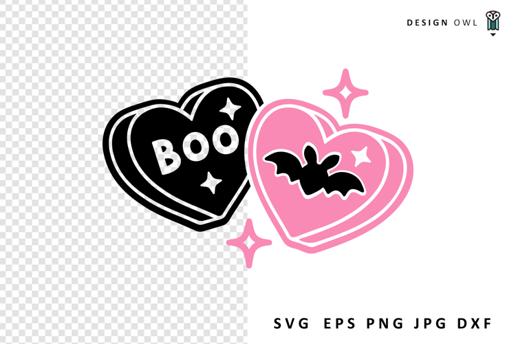 Halloween Candy Hearts SVG
