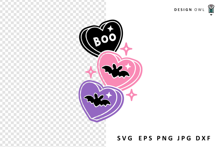 Halloween Candy Hearts SVG