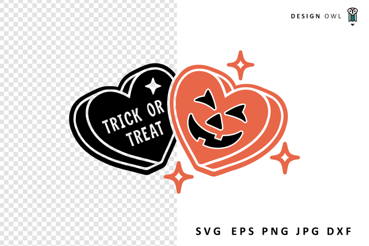 Halloween Candy Hearts SVG