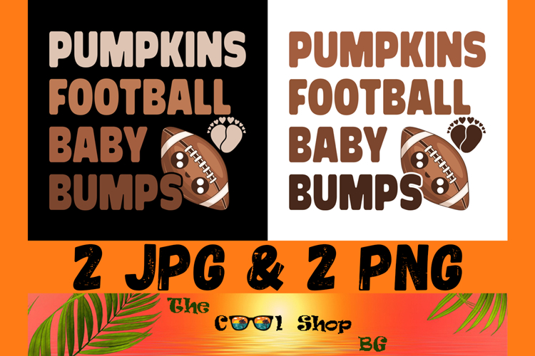 Pumpkins Football Baby Bumps Png Files, Funny Pregnant Png