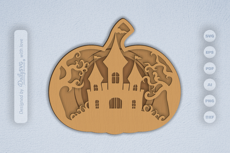 Halloween Layered Laser Cut 3D SVG
