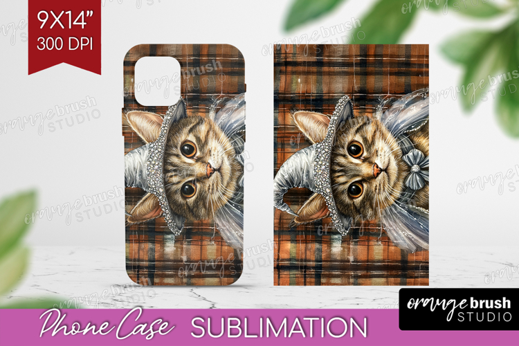 Halloween Cat Phone Case PNG - Witch Hat Case PNG