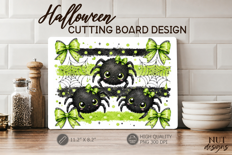 Coquette Halloween Cute Green bow Spider Halloween Board