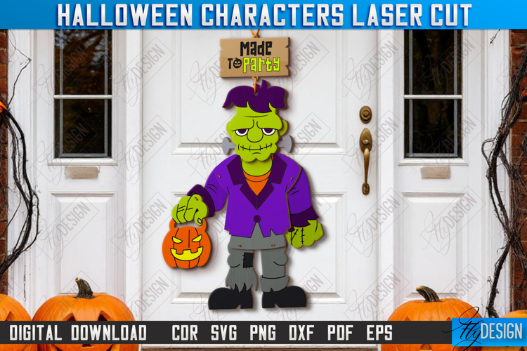 Halloween Characters Laser Cut | Porch Decor| Frankenstein