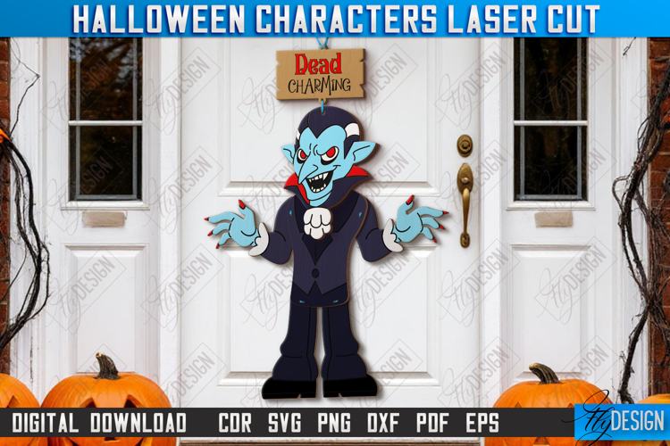 Halloween Characters Laser Cut|Porch Decor | Vampire|Dracula