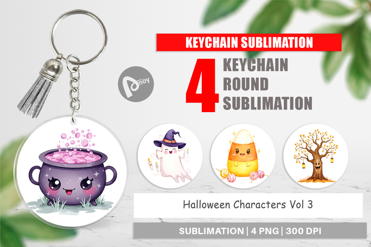 Keychain Halloween Characters