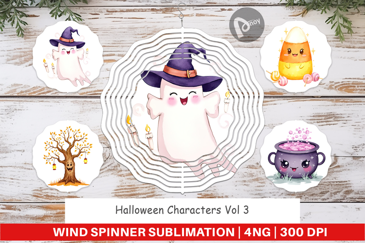Wind Spinner Halloween Characters