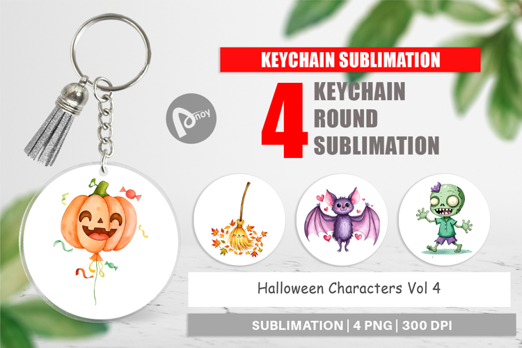 Keychain Halloween Characters