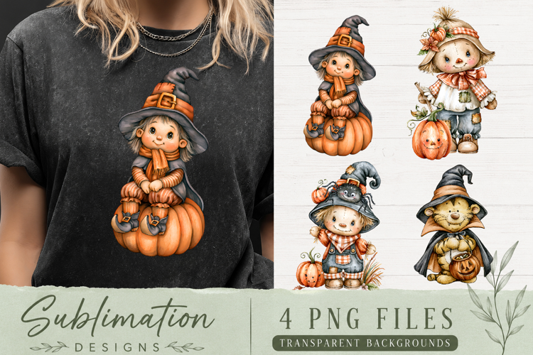 Cute Fall Scarecrow Coaster PNG | Autumn Pumpkin Sublimation