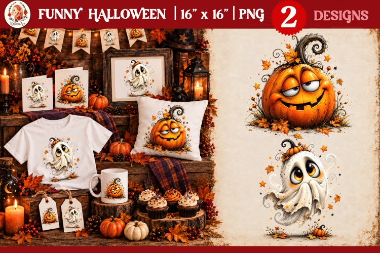 Funny Halloween quirky characters for sublimation and clipar
