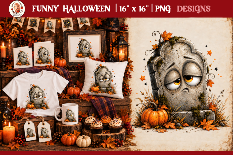 Funny Halloween quirky characters for sublimation and clipar