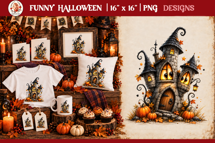 Funny Halloween quirky characters for sublimation and clipar