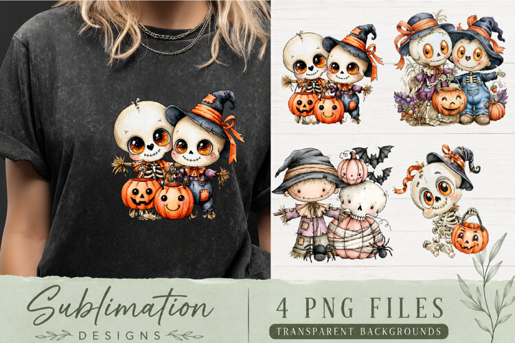 Cute Fall Scarecrow PNG | Autumn Pumpkin Sublimation example image 1