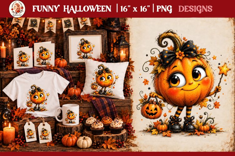 Funny Halloween quirky characters for sublimation and clipar