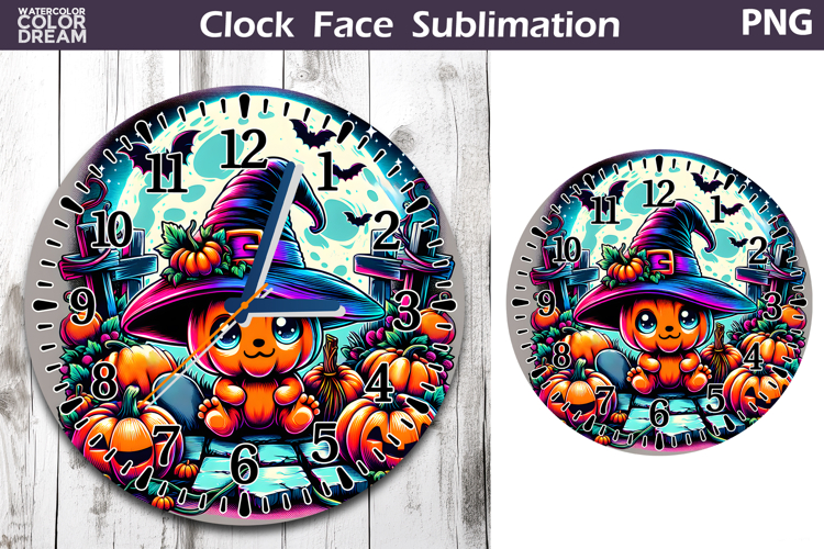 Cute Pumpkin Clock Face | Halloween Clock Design
