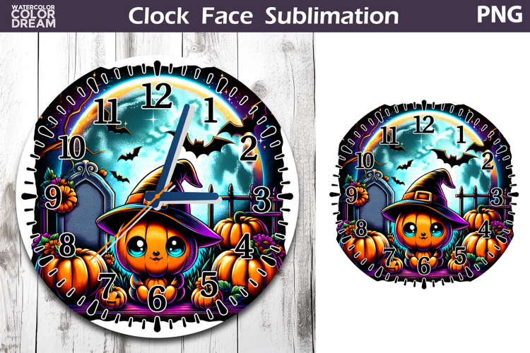 Cute Pumpkin Clock Face | Halloween Clock Design