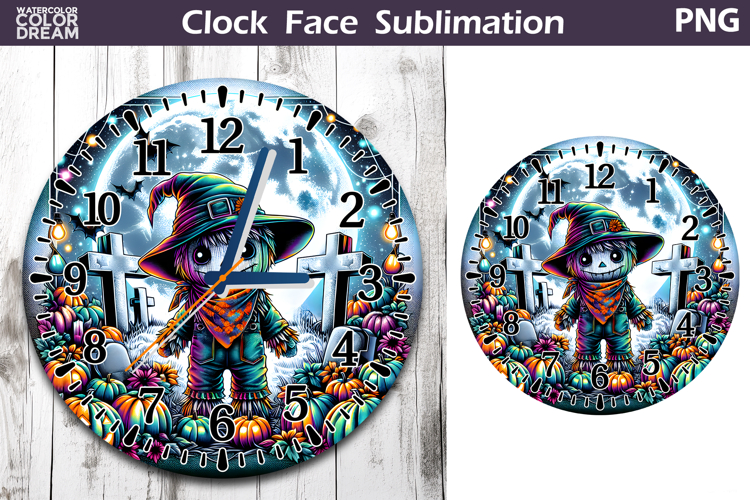 Scarecrow Clock Face | Halloween Clock Design