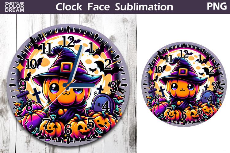 Cute Pumpkin Clock Face | Halloween Clock Design