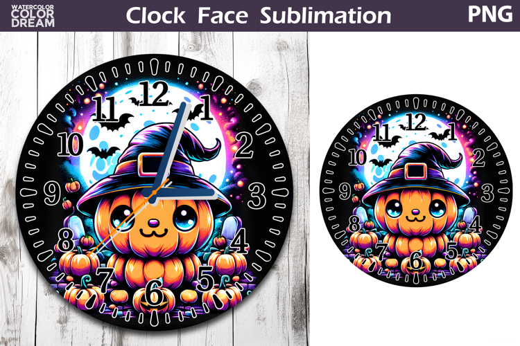 Cute Pumpkin Clock Face | Halloween Clock Design