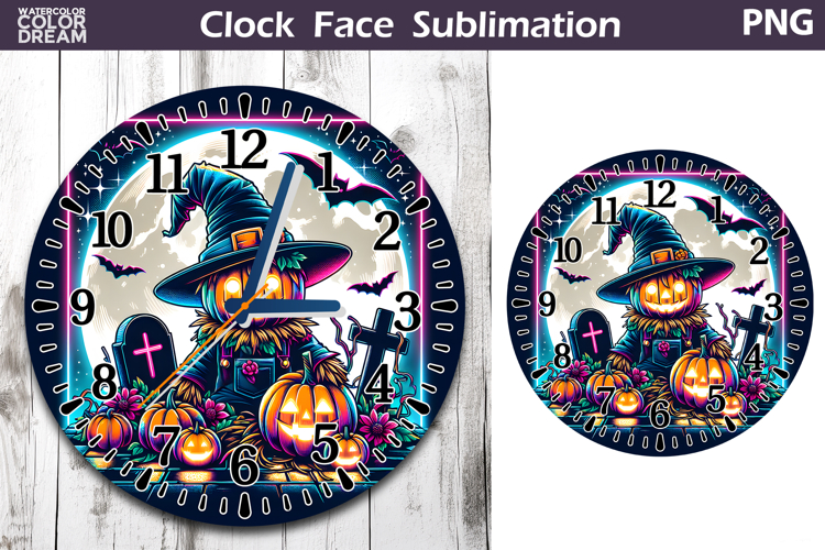 Scarecrow Clock Face | Halloween Clock Design