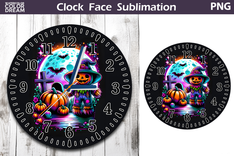 Scarecrow Clock Face | Halloween Clock Design
