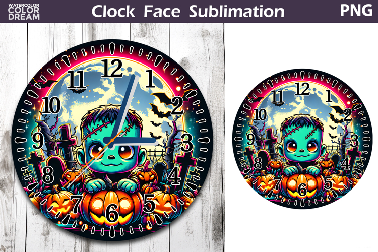 Frankenstein Clock Face | Halloween Clock Design