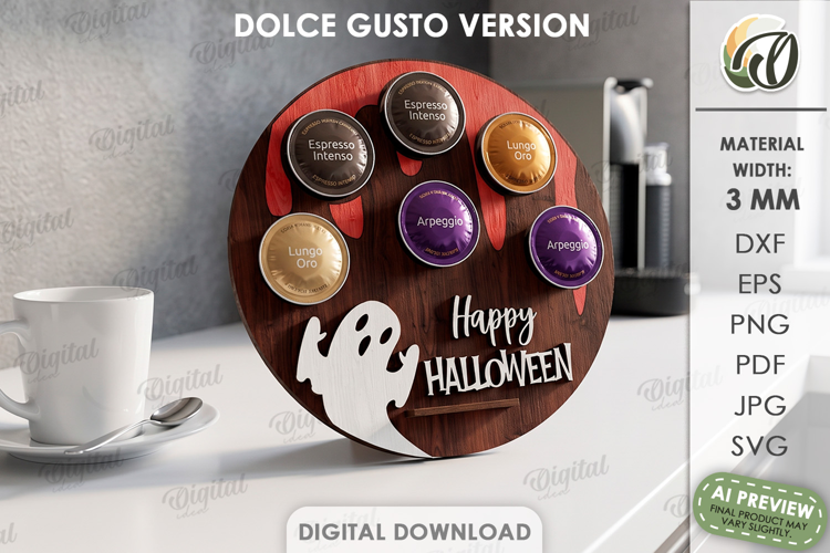 Halloween Golce Gusto Coffee Pod Stand Laser Cut