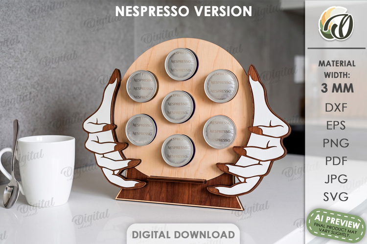 Halloween Nespresso Coffee Pod Stand Lasercut. Halloween SVG