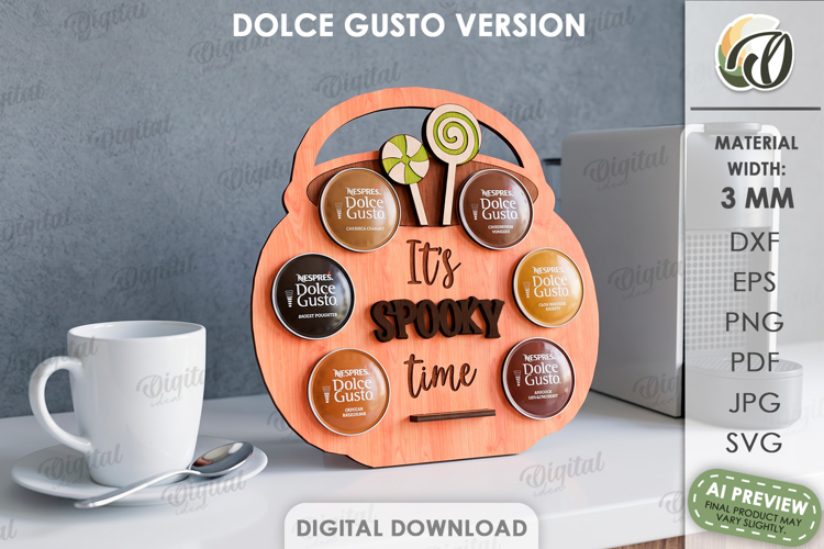 Halloween Golce Gusto Coffee Pod Stand Laser Cut