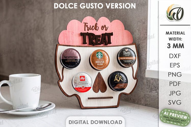 Halloween Golce Gusto Coffee Pod Stand Laser Cut example image 1