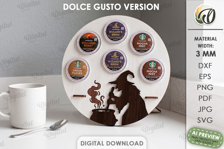 Halloween Golce Gusto Coffee Pod Stand Laser Cut example image 1