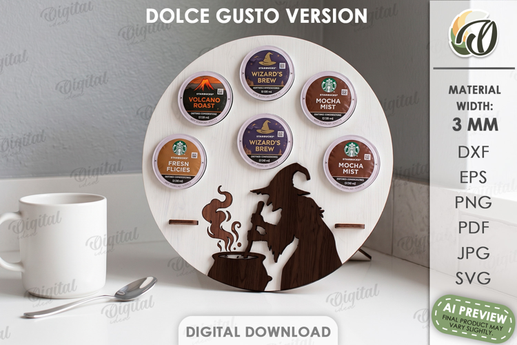 Halloween Golce Gusto Coffee Pod Stand Laser Cut
