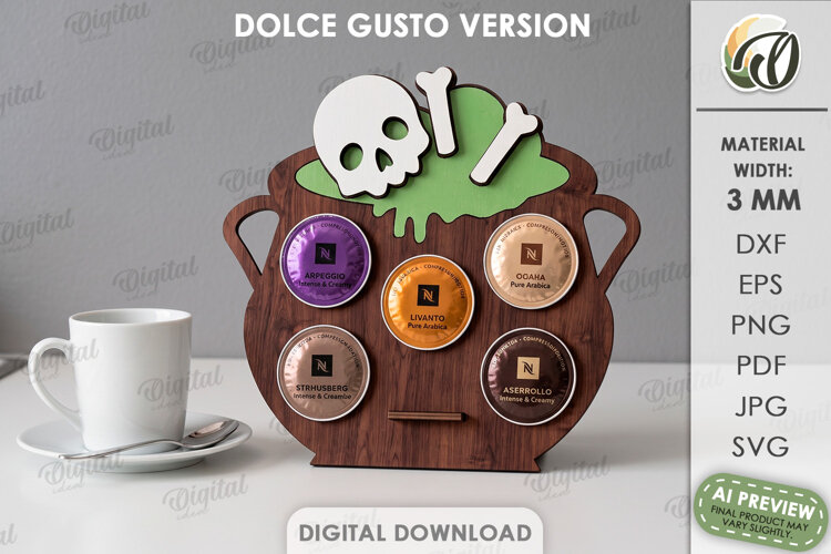 Halloween Golce Gusto Coffee Pod Stand Laser Cut example image 1