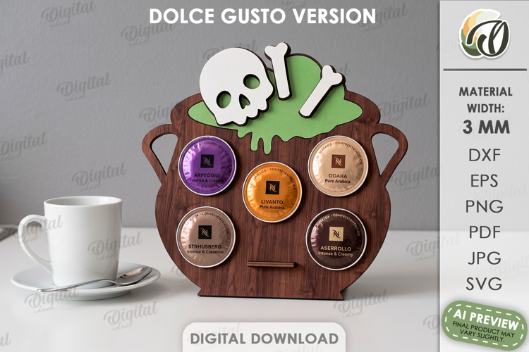 Halloween Golce Gusto Coffee Pod Stand Laser Cut