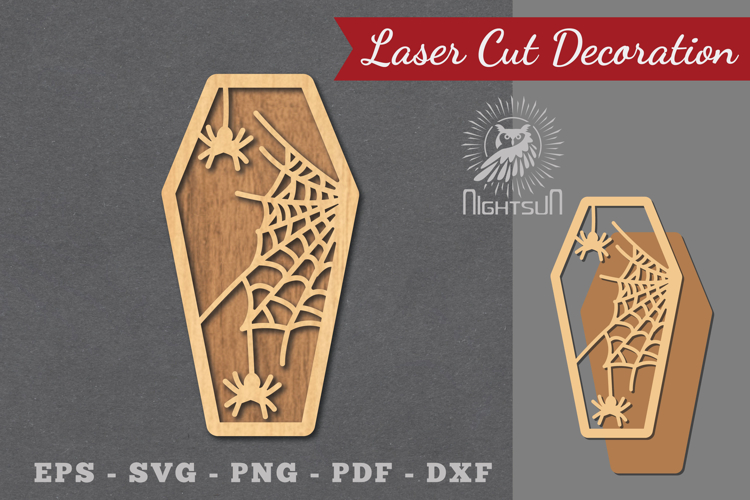 Halloween Coffin Laser Cut Decoration