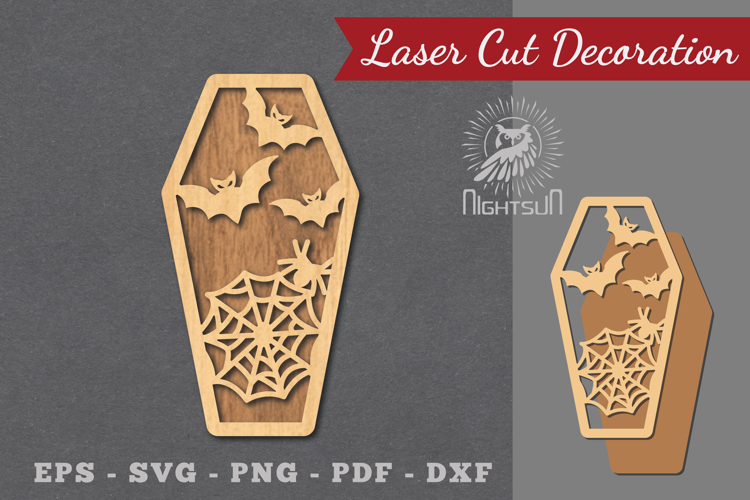 Halloween Coffin Laser Cut Decoration