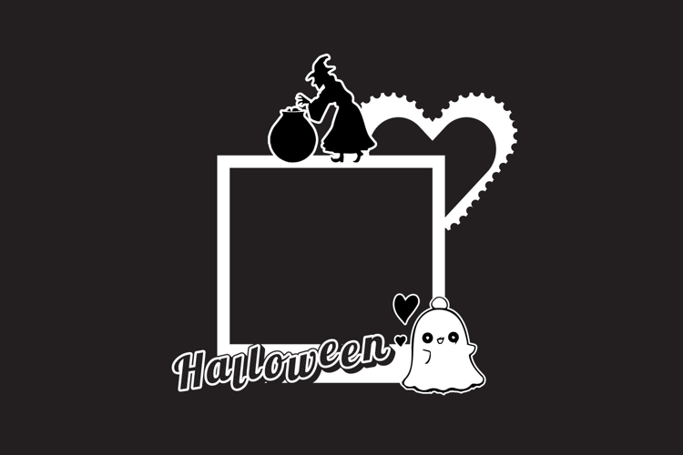 Halloween collage frame photo decoration isolated