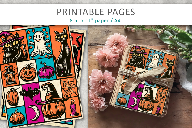 Halloween Paper Crafts, Halloween Collage