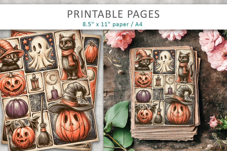 Halloween Craft Supplies, Journal Pages