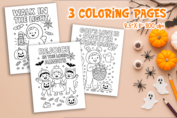 Christian Halloween Coloring Pages | Bible Verse Kids