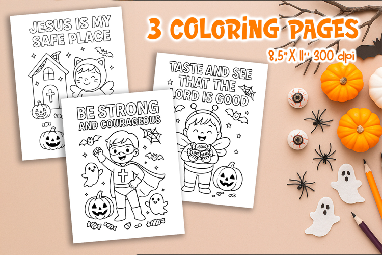 Christian Halloween Coloring Pages | Bible Verse Kids