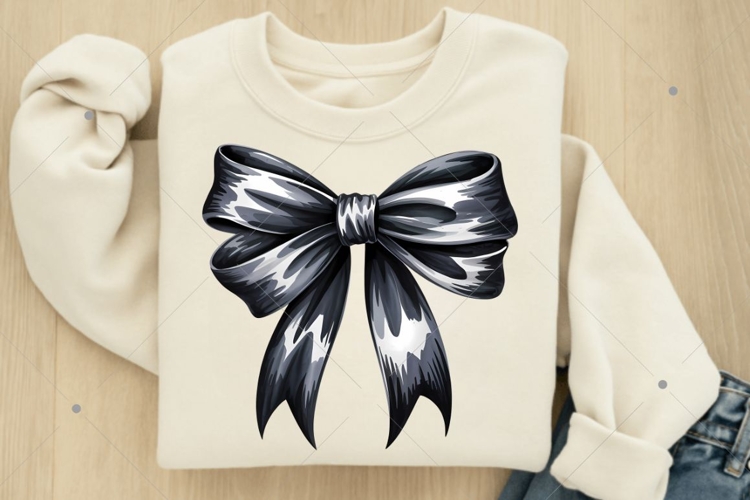 Halloween Coquette Bow PNG, Halloween Bow PNG