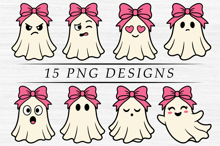 Halloween Coquette Cute Ghost PNG Design