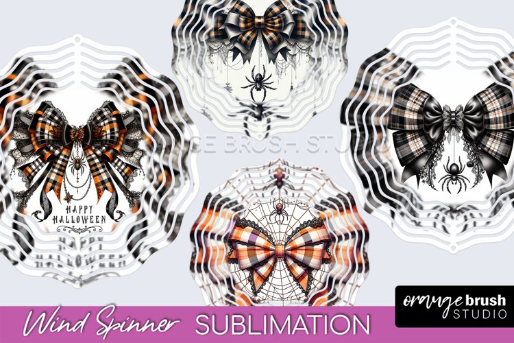 Halloween Coquette Bow Wind Spinner Sublimation