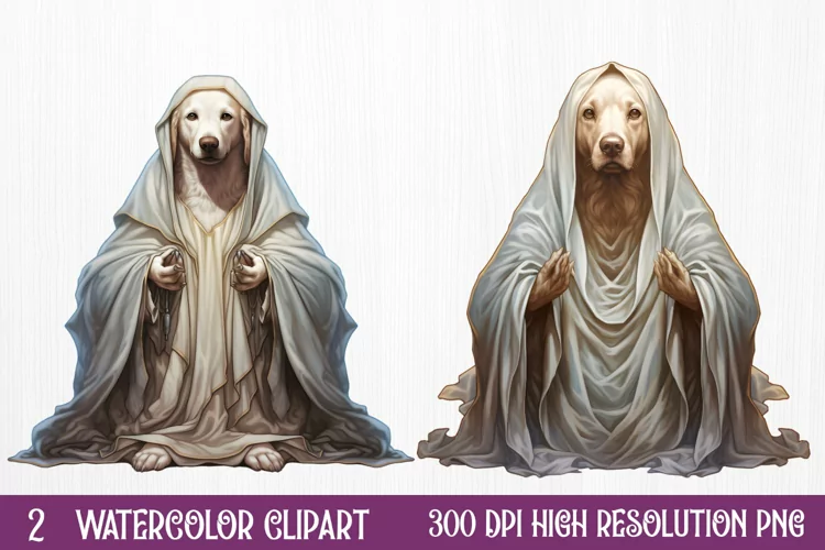 Halloween Ghost Dog Clipart Sublimation, Halloween PNG